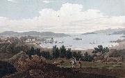 John William Edy Ferry at Helgeraae oil on canvas